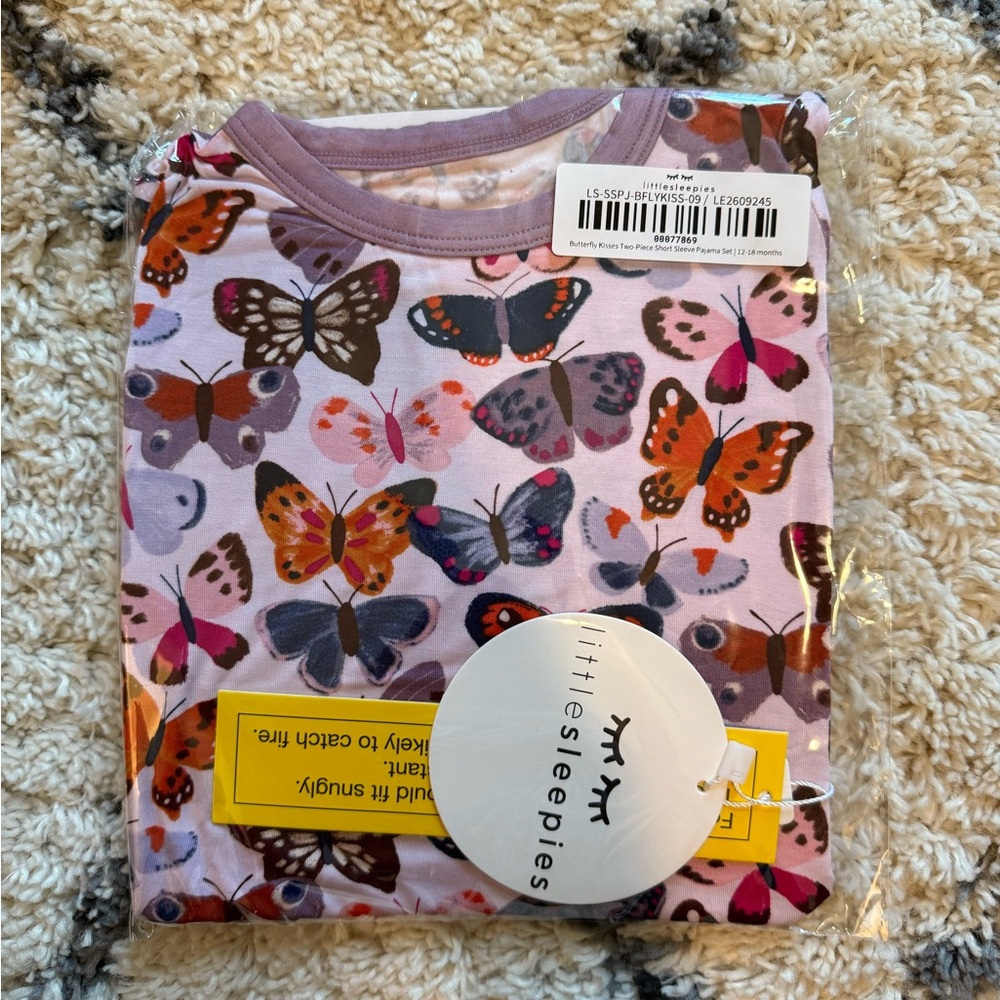 Little Sleepies NWT Two Piece- Butterfly Kisses 12-18 Months